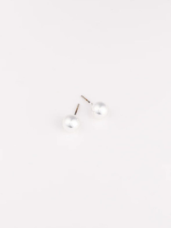 Michelle McDowell Medium Grenada Earrings in Shiny Silver