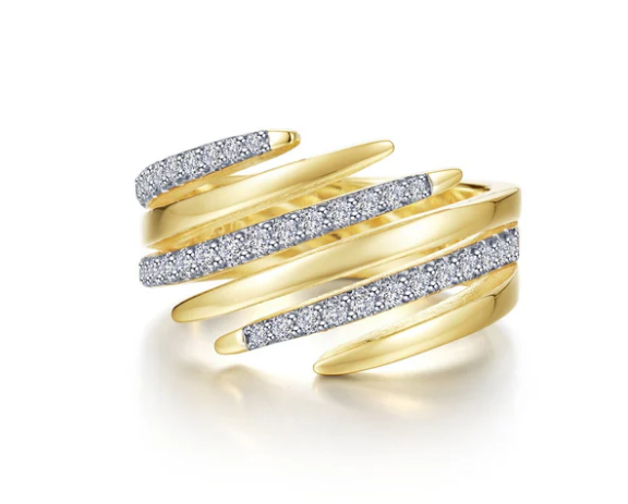 Lafonn Gold Plated .48CTTW Hug Ring