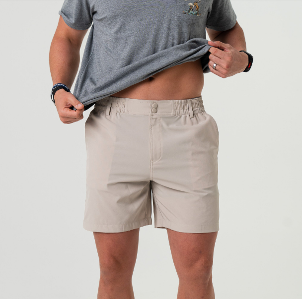 Burlebo Everday Short - Light Khaki - American Flag Pocket