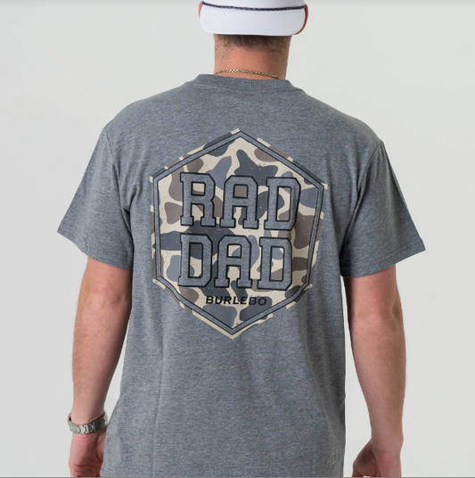 Burlebo Rad Dad Short Sleeve T-Shirt - Dark Heather Grey