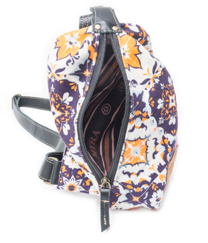 Oasis Blooms Fanny Pack Bag in Black & White