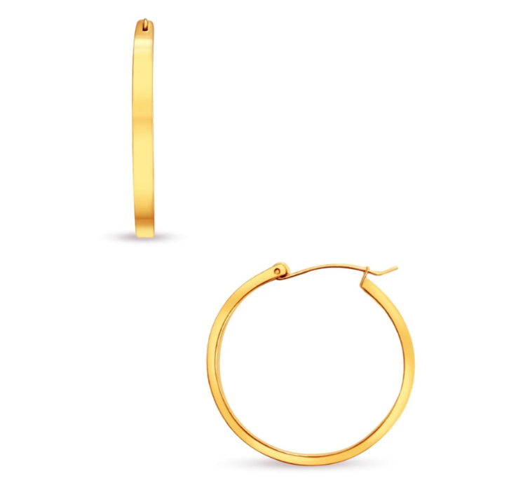 Ellie Vail Gold Ilavia Medium Hoop Earrings