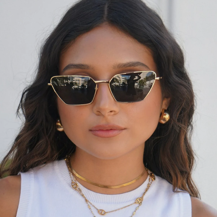 Ellie Vail Gold Kane Dome Earrings