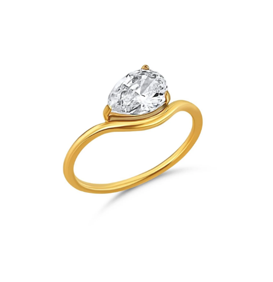 Ellie Vial Gold Asha Ring