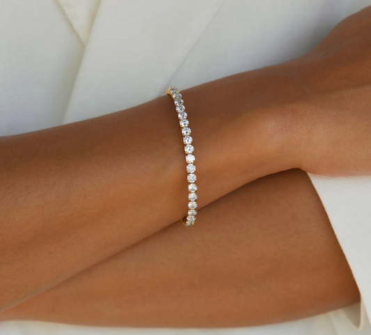 Ellie Vail Gold Ezra Tennis Bracelet