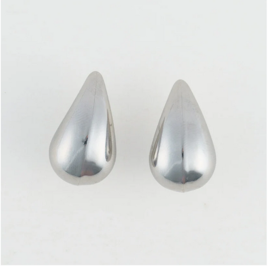 Narelle Waterproof Tear Drop Earrings in Silver