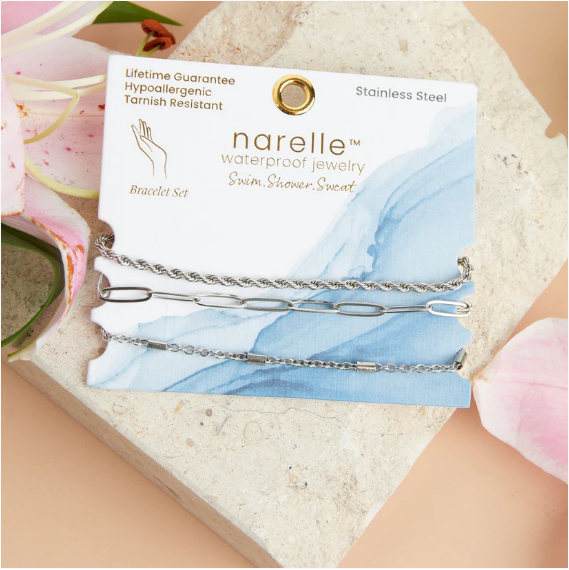 Narelle Waterproof Twisted Chain Bracelet Set