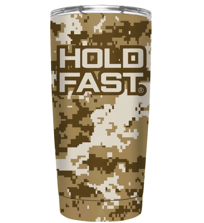 HOLD FAST 20oz Stainless Steel Tumbler in Digital Desert Camo