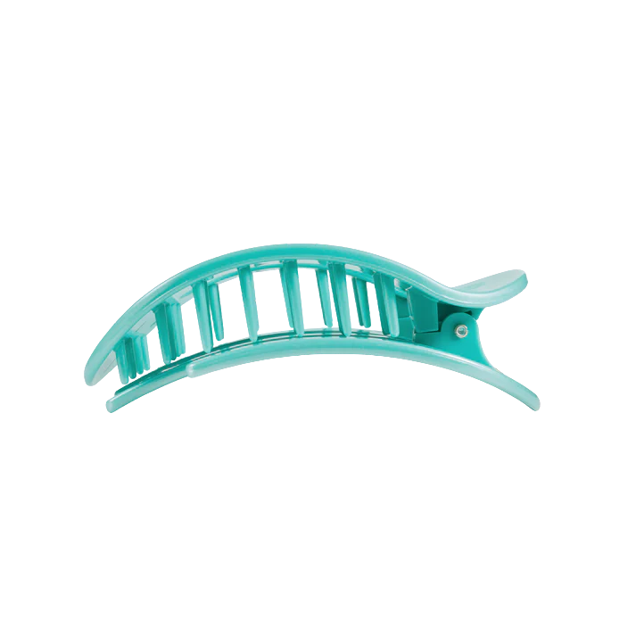 Teleties Flat Round Hair Clip Medium - Totally Turquoise
