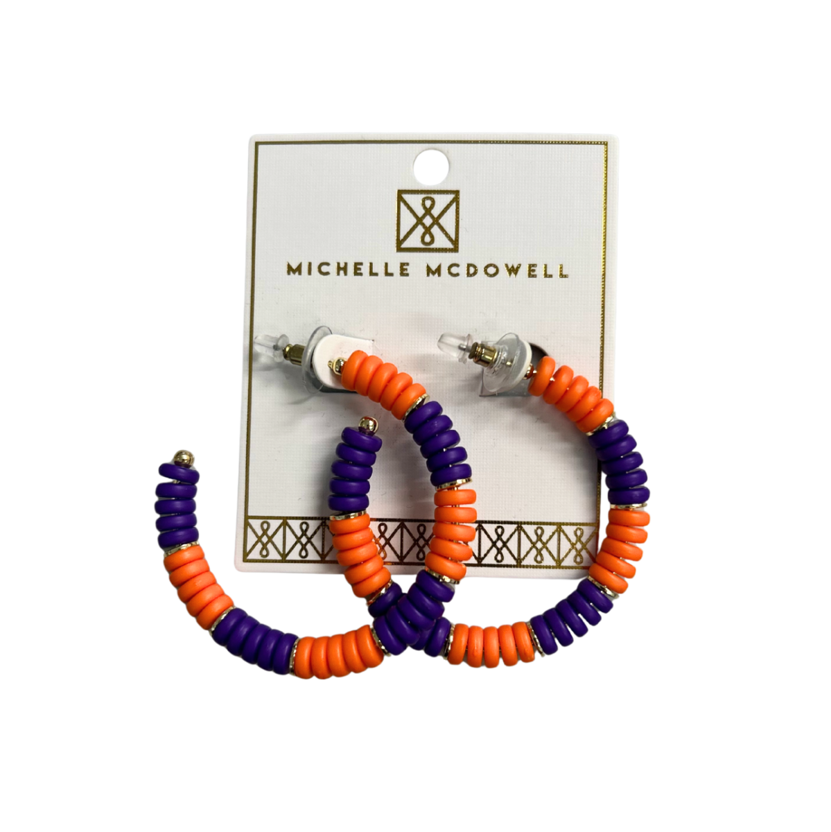Michelle McDowell Olivia Earrings in Purple & Orange