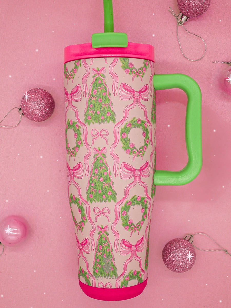 Simply Southern 40oz Holiday Tumbler - Tree & Bows