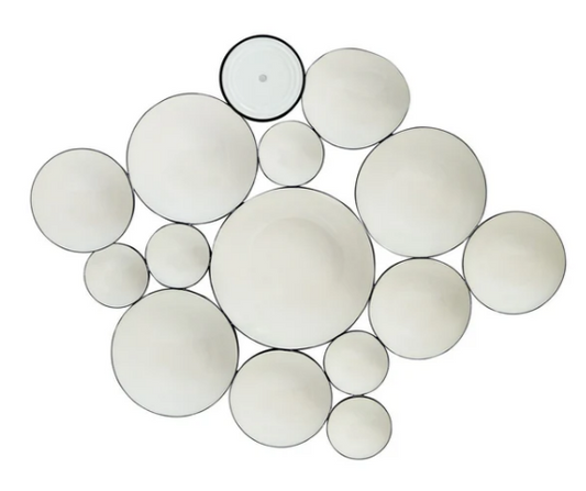 Nora Fleming Black and White Bubble Bowl