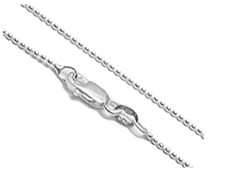 Sterling Silver 1.20mm Round Baby Bead Chain - 24"