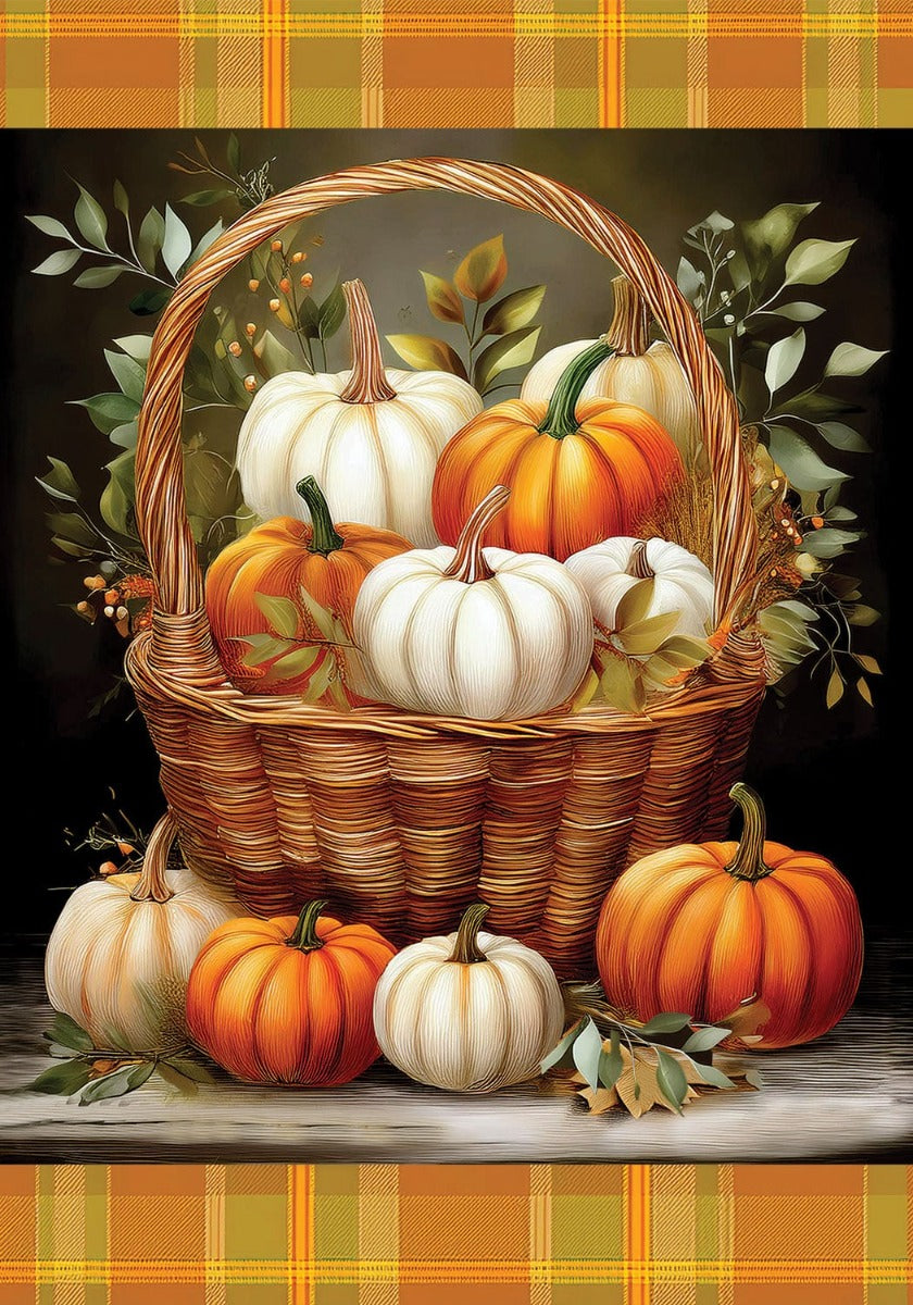 Pumpkin Basket Garden Flag