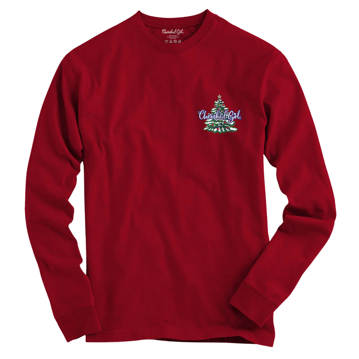 Cherished Girl Women's Long Sleeve T-Shirt Christmas Tree