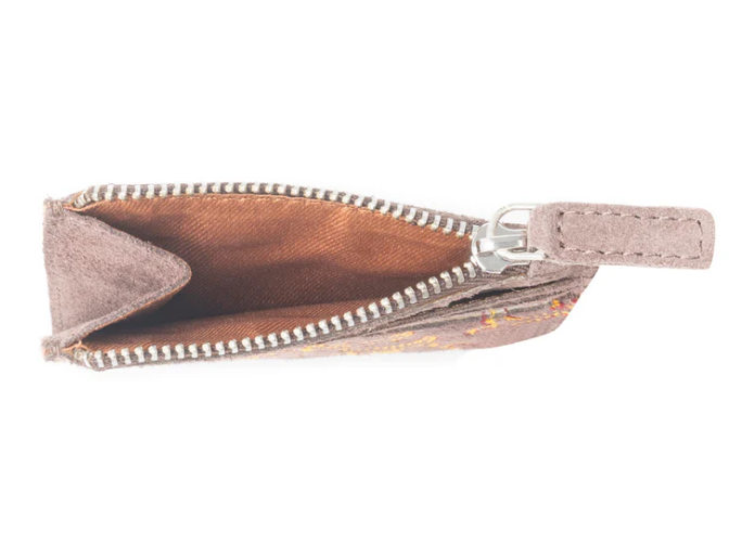 Myra Bag Cactus Sky Western Embroidered Credit Card Holder in Brown