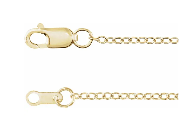 14K Yellow Gold Filled 1.3mm Adjustable Cable - 18"