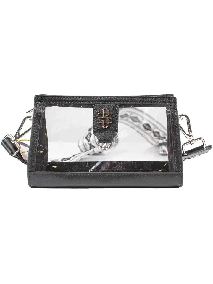 0225-BAG-LTHR-CLUTCH-STDM Simply Southern Clear Leather Clutch