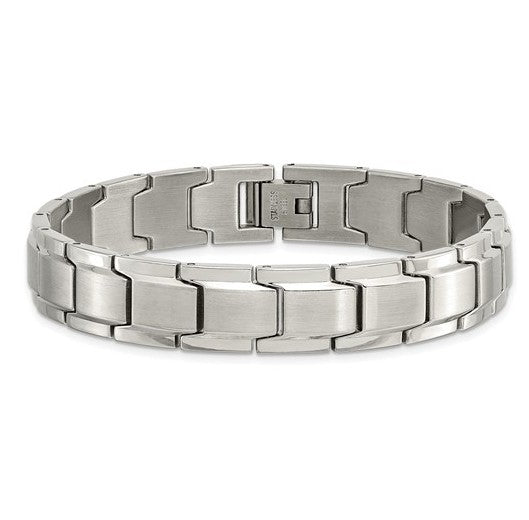 Stainless Steel Brushed & Polished 8.25" Link Bracelet