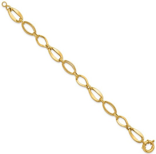 10K Yellow Gold Link Bracelet - 7.5"
