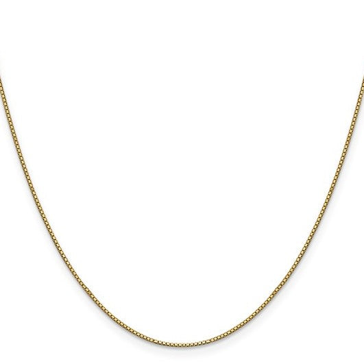 10K Yellow Gold .8mm Box Chain - 24"