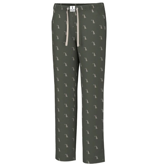 Local Boy Pajama Pant in Dark Olive & Moon