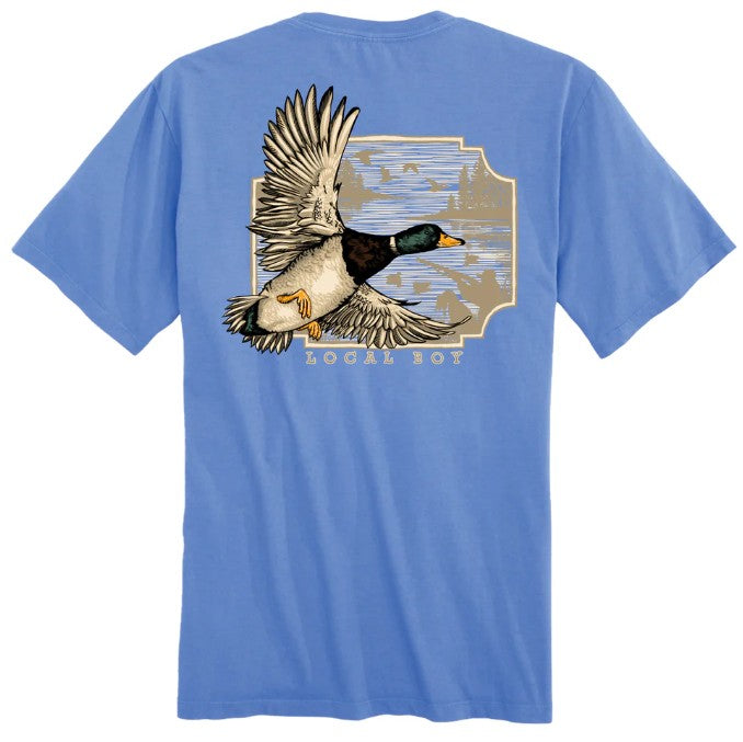 Local Boy Greenhead Flight Short Sleeve T-Shirt in Marina