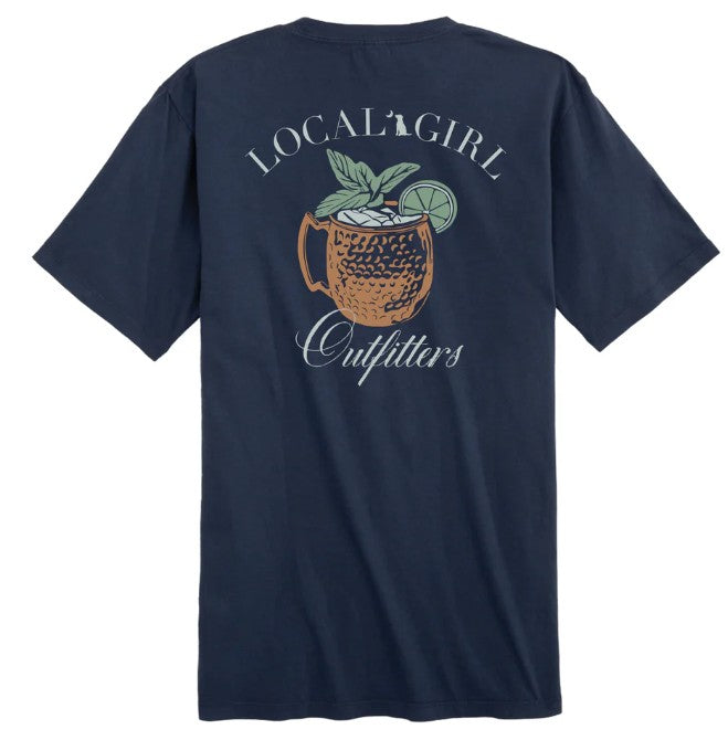L5100053 Local Girl Mule Short Sleeve Tee in China Blue