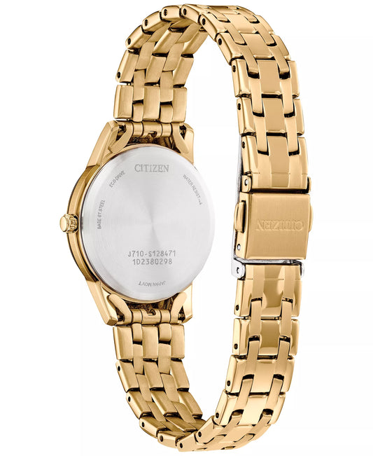 EM0682-74A Citizen Eco-Drive Women's Classic Gold-Tone Stainless Steel Bracelet Watch 29mm