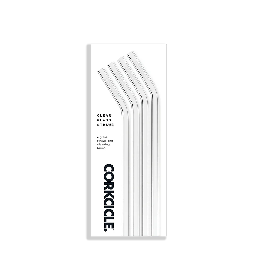 Corkcicle Glass Straw Set - Clear