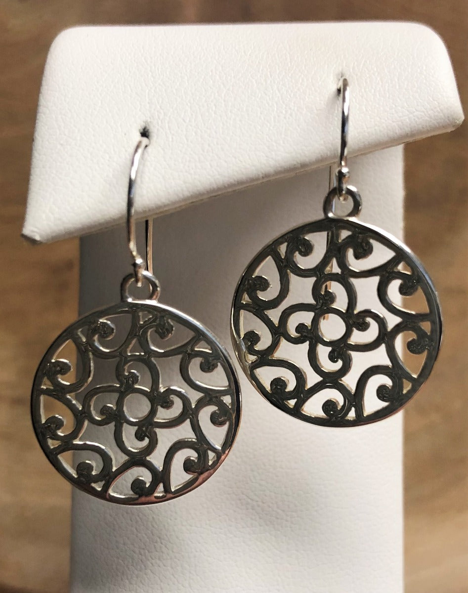 Southern Gates Flower & Scroll Dangle Earrings