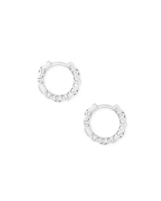 Kendra Scott Maggie Huggie Earrings In Silver Filigree