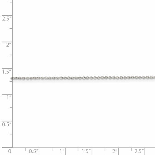 Sterling Silver 1mm Polished Cable Chain - 18"