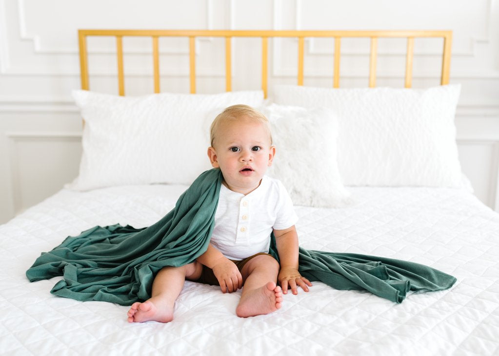 Copper Pearl Knit Swaddle Blanket - Journey