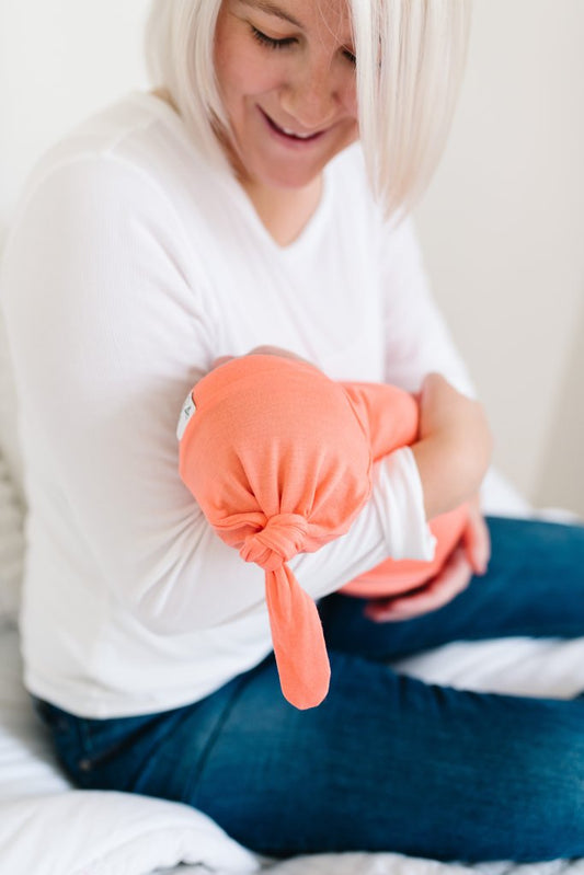 Copper Pearl Top Knot Hat - Stella