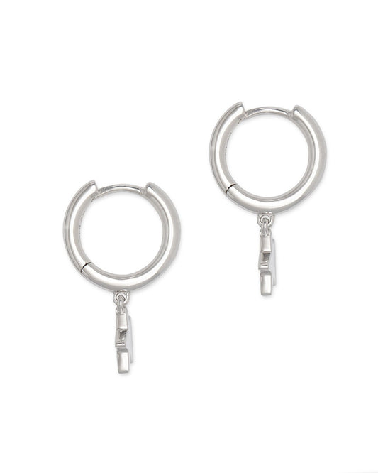 Kendra Scott Jae Star Huggie Earrings in Sterling Silver
