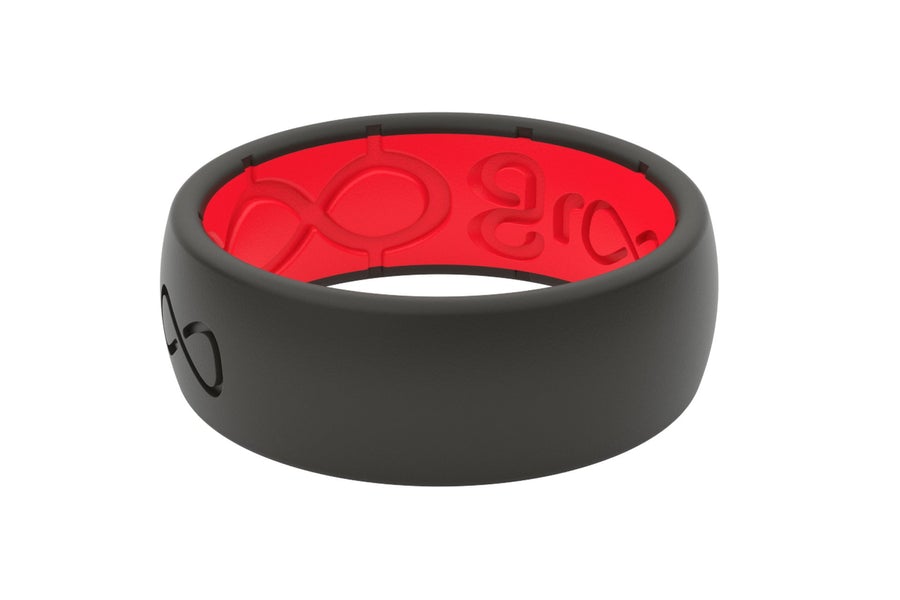 Groove Life Solid Midnight Black & Raspberry Red Ring