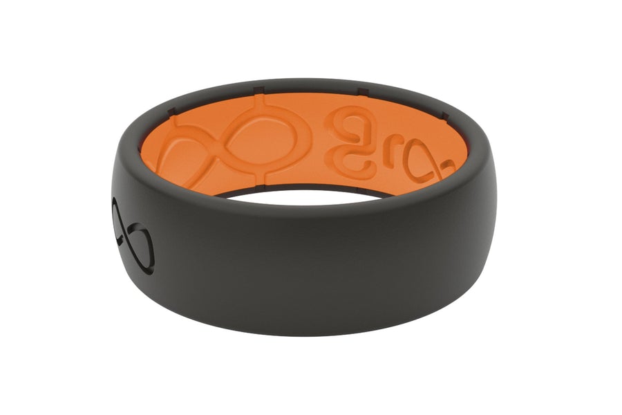 Groove Life Solid Midnight Black & Orange Ring