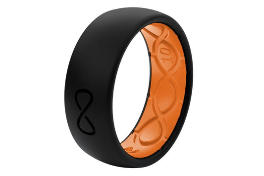 Groove Life Solid Midnight Black & Orange Ring
