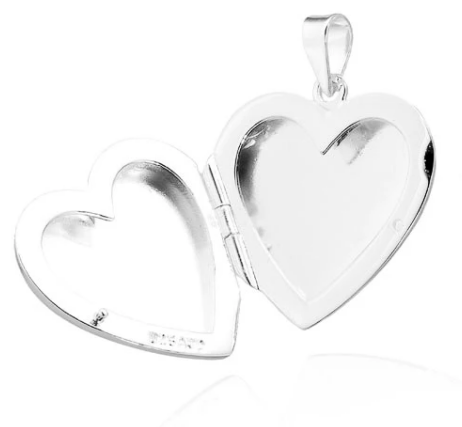 Sterling Silver 25mm Heart Locket Pendant