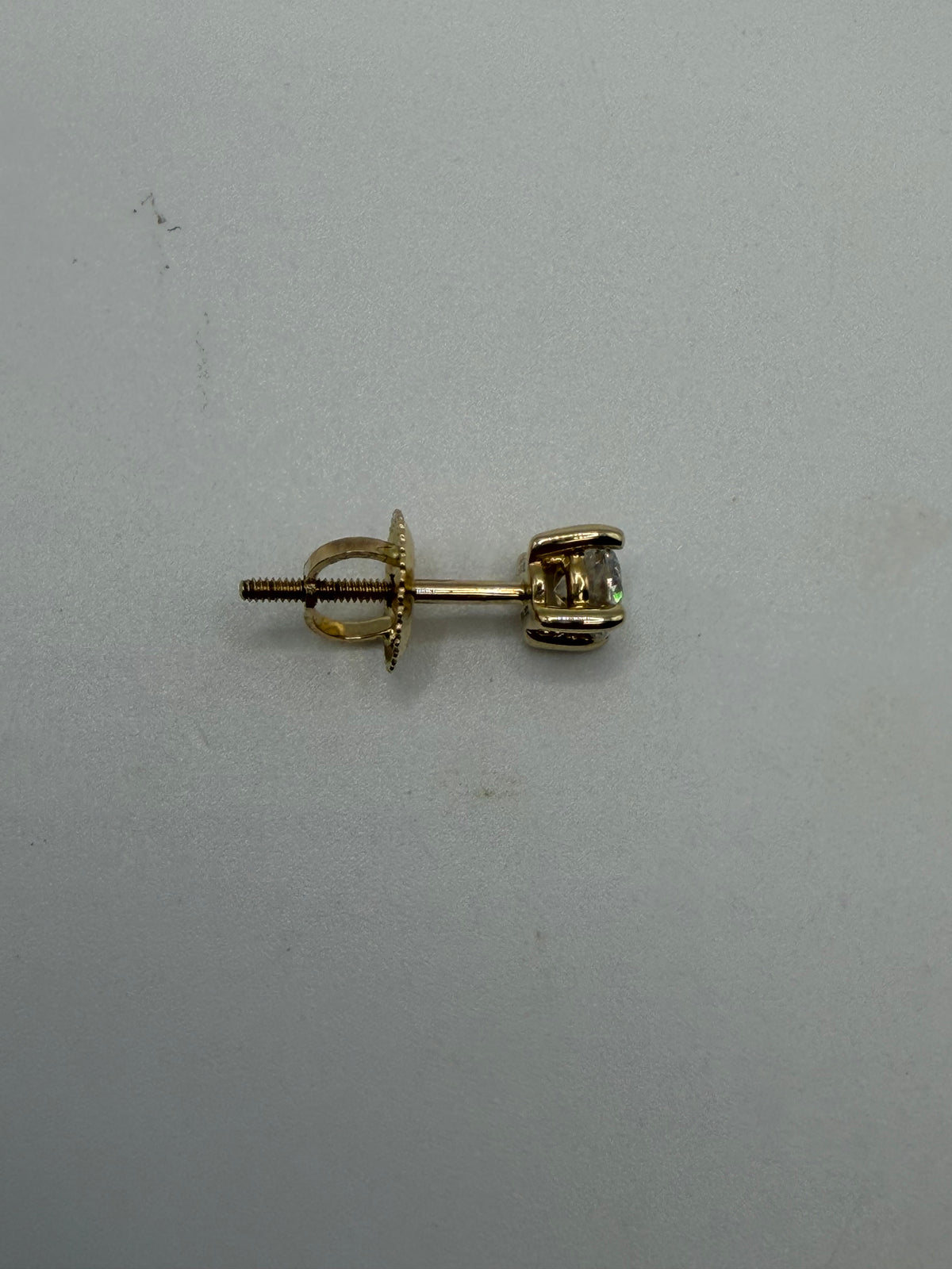 EM1006S-075-LG 14K 3/4CTW Lab Grown Diamond VS/SI+ G+ Screwback Earrings Yellow Gold 0