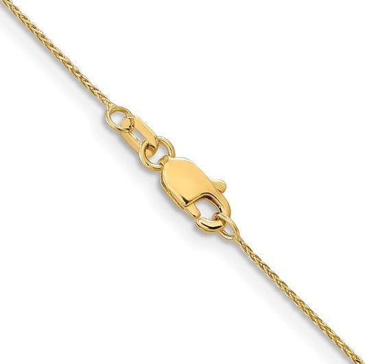 10K Yellow Gold .65mm Diamond Cut Spiga Chain - 18"