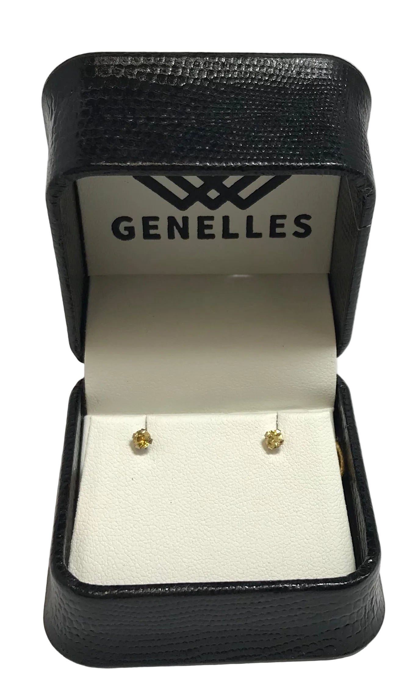 FE/3B-NOV 10K YG 3MM November Birthstone Earrings
