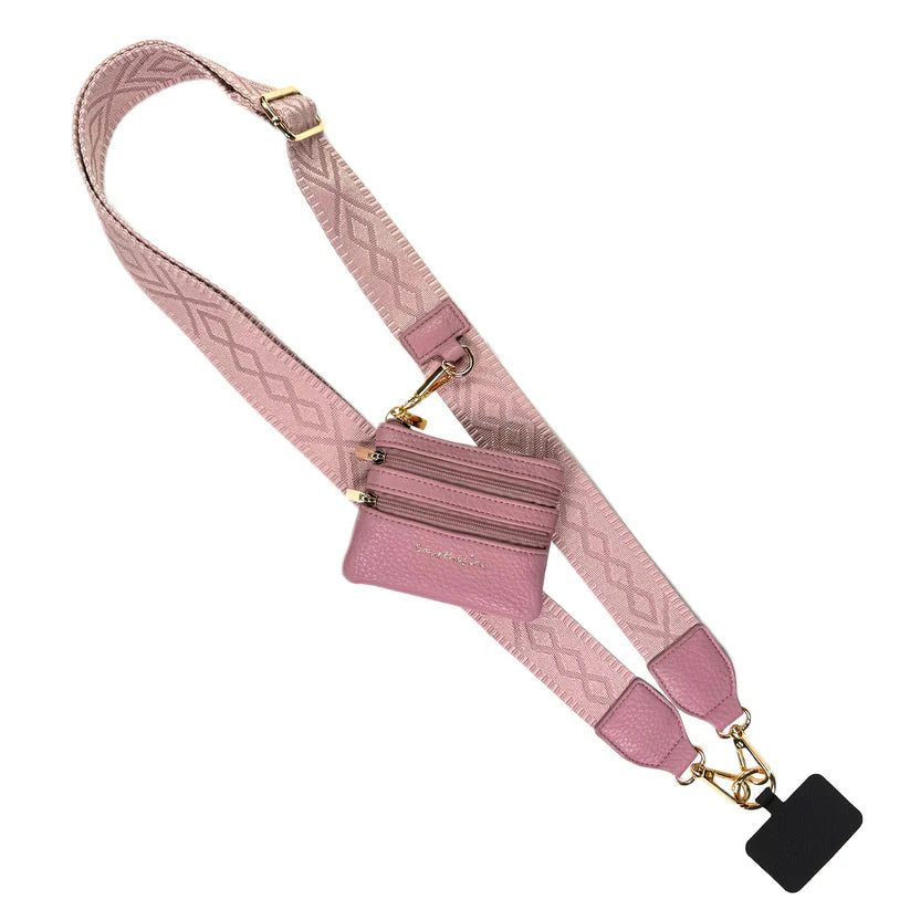 Save The Girls Clip & Go Strap with Zippered Pouch Classic in Rose