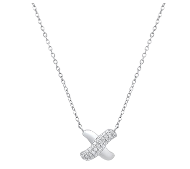 Sterling Silver X Cubic Zirconia Necklace