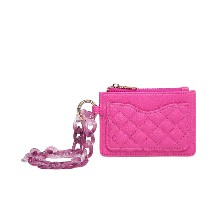 Rhodes Vegan Quilted Bangle Wallet - Purple