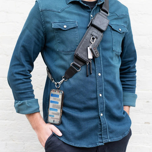 Save The Girls Zip & Clip RFID Strap in Black