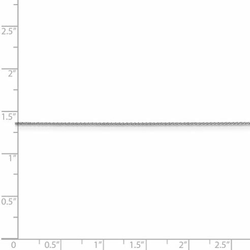 10K White Gold Diamond Cut Wheat Chain -20"