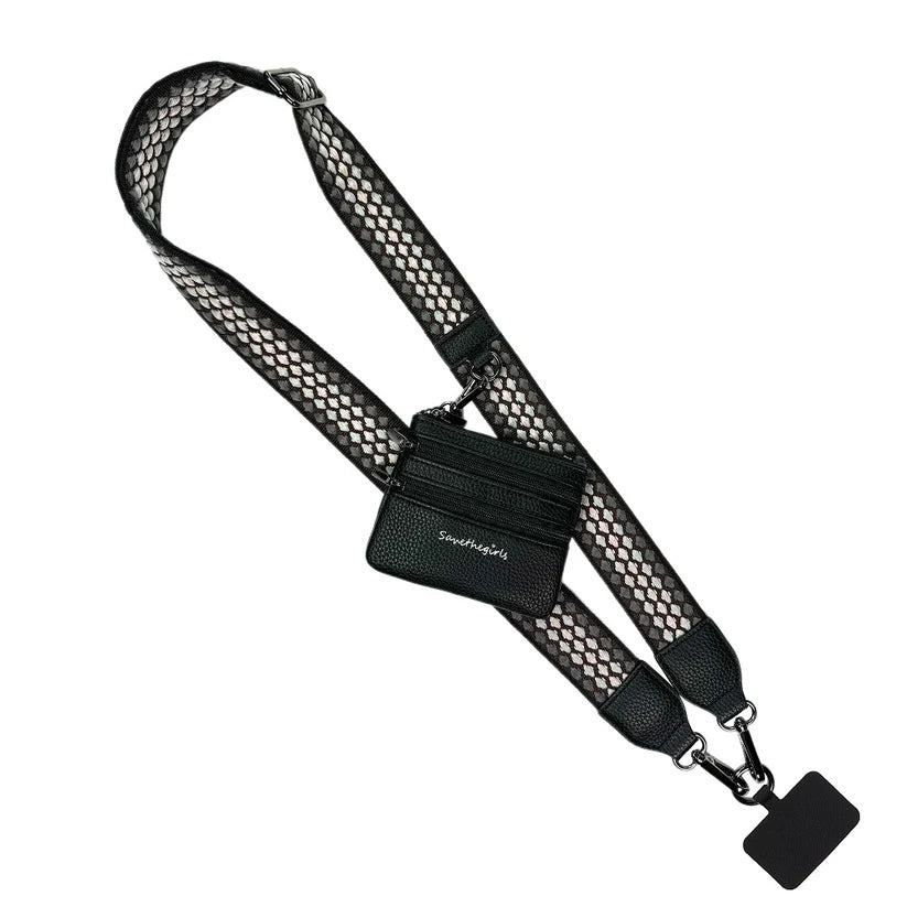 Save The Girls Clip & Go Strap with Zippered Pouch Fun Dots