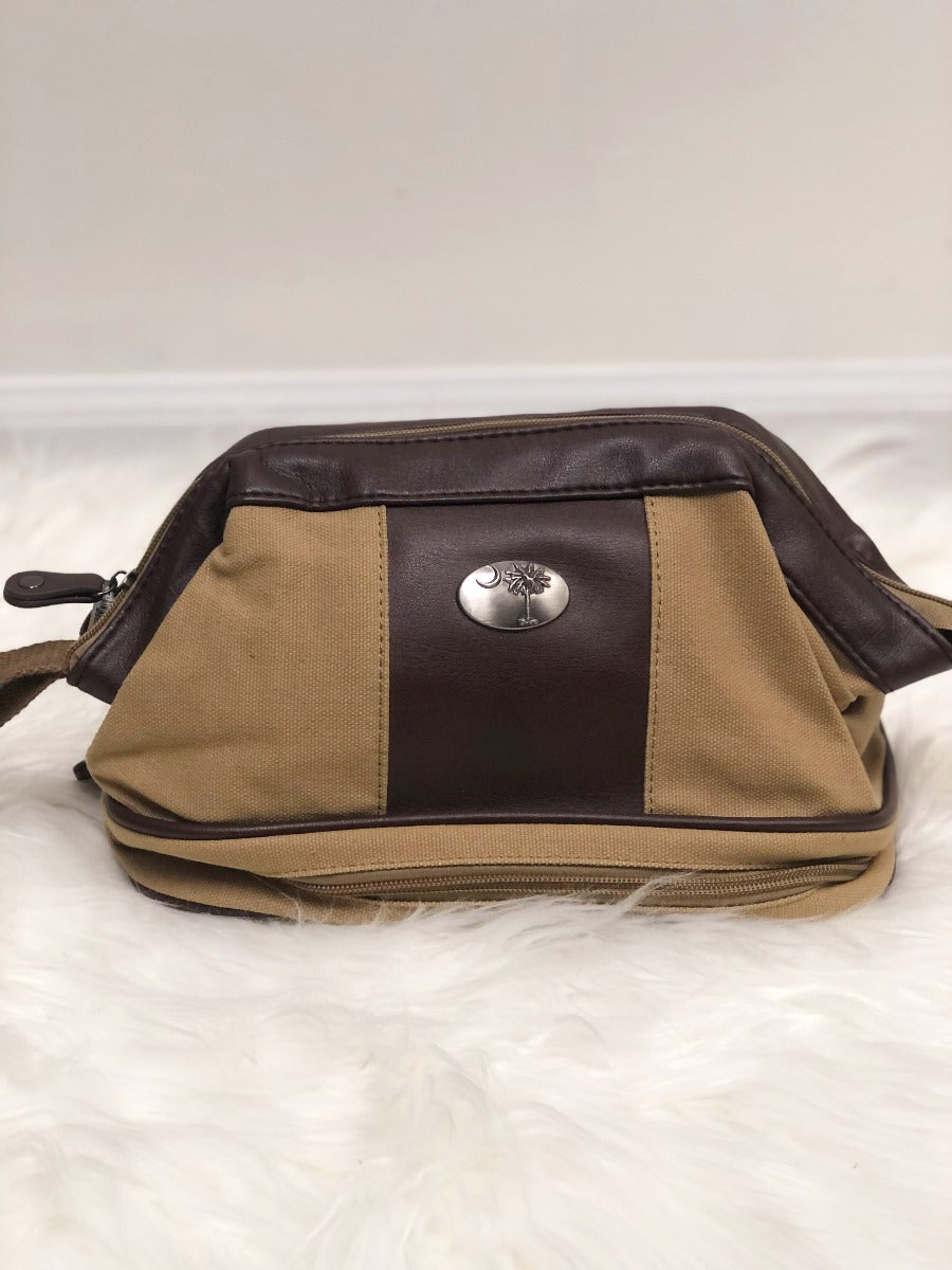BTX2-PALM-KHK Zep-Pro Palmetto Khaki Canvas Toiletry Bag